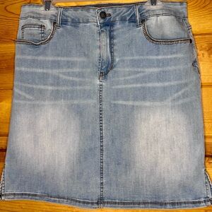 Bit & Bridle Blue Denim Detail Miniskirt
